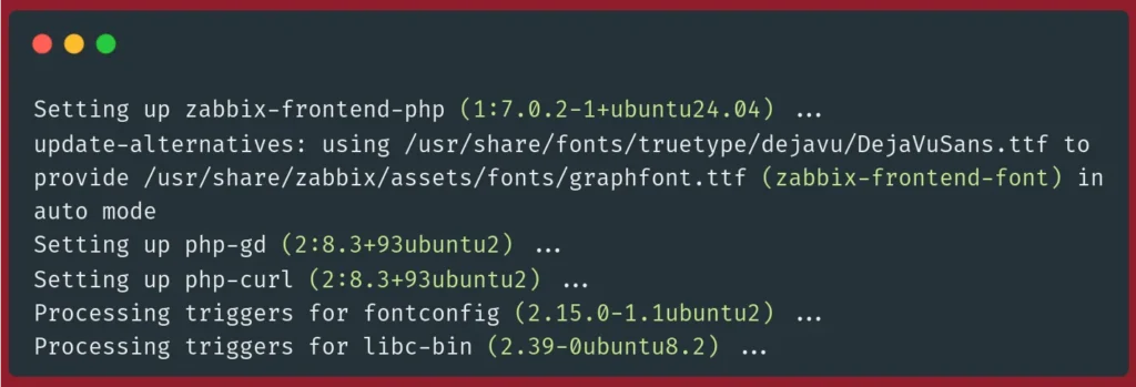 installing Zabbix server and sql scripts