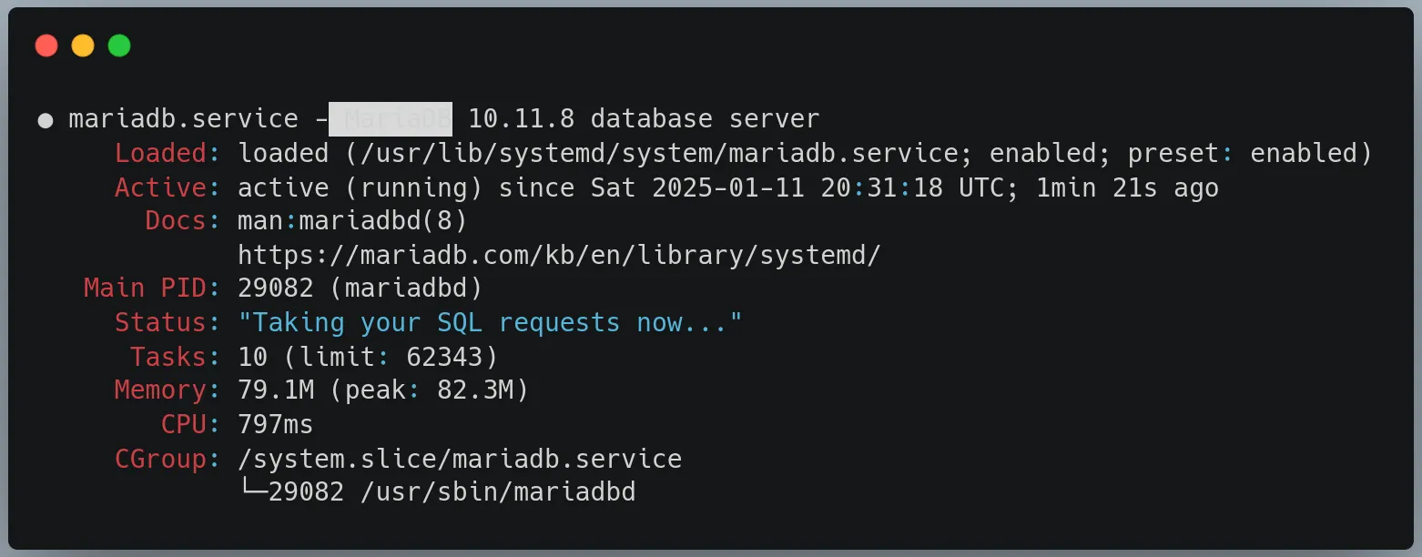 MariaDB for LAMP